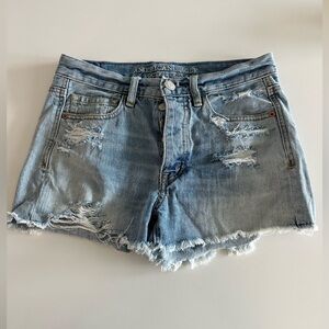 🇺🇸 American Eagle Outfitters 🦅 Cut Off Denim Distressed Shorts. Size 0